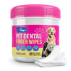 Naturally Formulated Pet Dental Finger Wipes for Teeth Cleaning (50 Count)