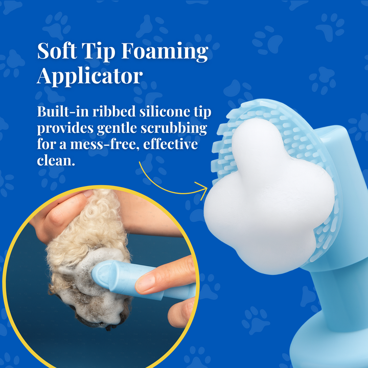 Paw Cleansing Foam Dog Paw Cleaner – Lick-Safe, Hydrating Formula with Built-In Brush Head