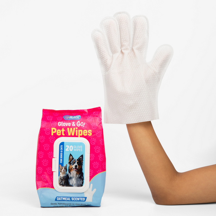 Glove & Go! Glove Grooming Wipes for Dogs & Cats