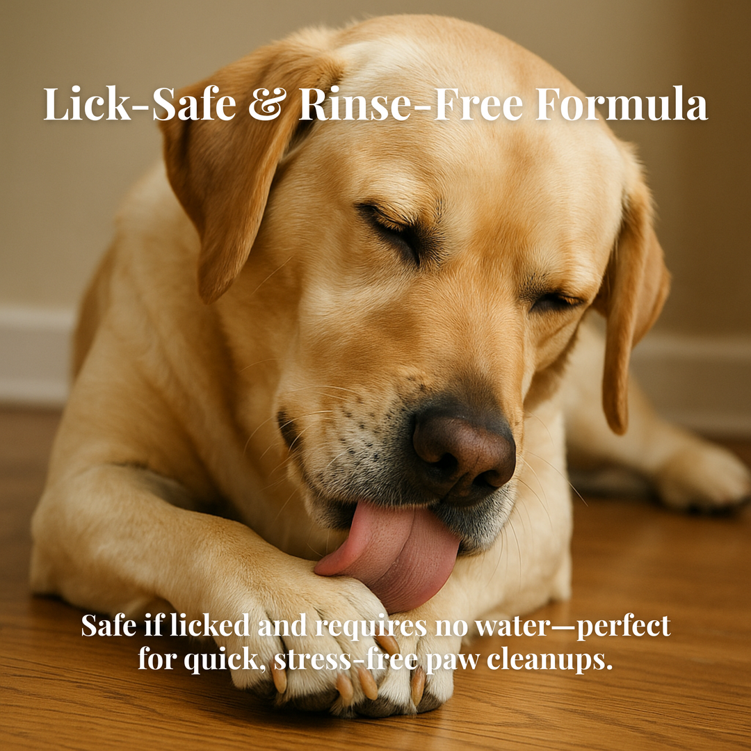 Paw Cleansing Foam Dog Paw Cleaner – Lick-Safe, Hydrating Formula with Built-In Brush Head