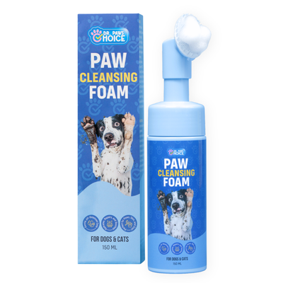 Paw Cleansing Foam Dog Paw Cleaner – Lick-Safe, Hydrating Formula with Built-In Brush Head