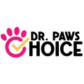 Dr. Paws Choice logo with a pink paw print and yellow checkmark