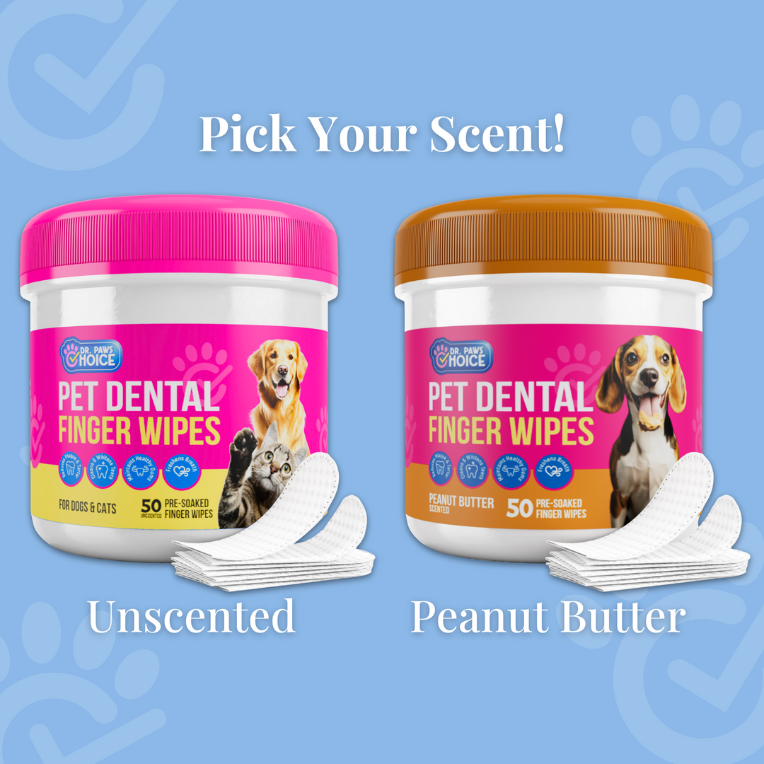 Naturally Formulated Pet Dental Finger Wipes for Teeth Cleaning