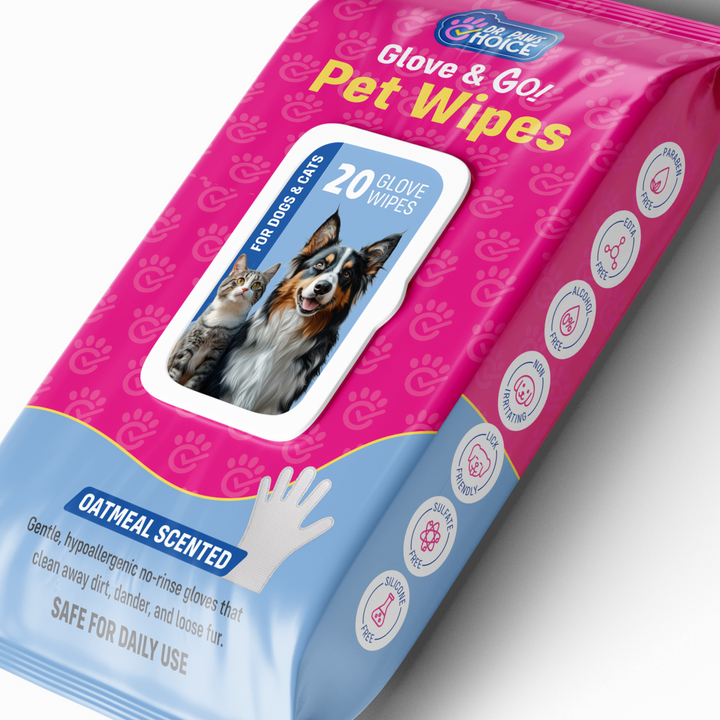 Glove & Go! Glove Grooming Wipes for Dogs & Cats