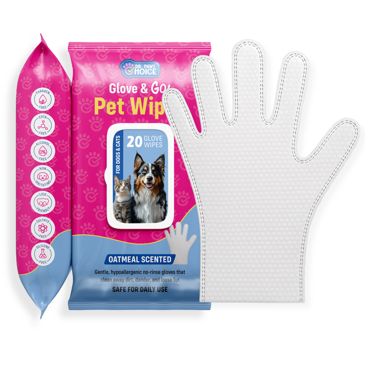 Glove & Go! Glove Grooming Wipes for Dogs & Cats