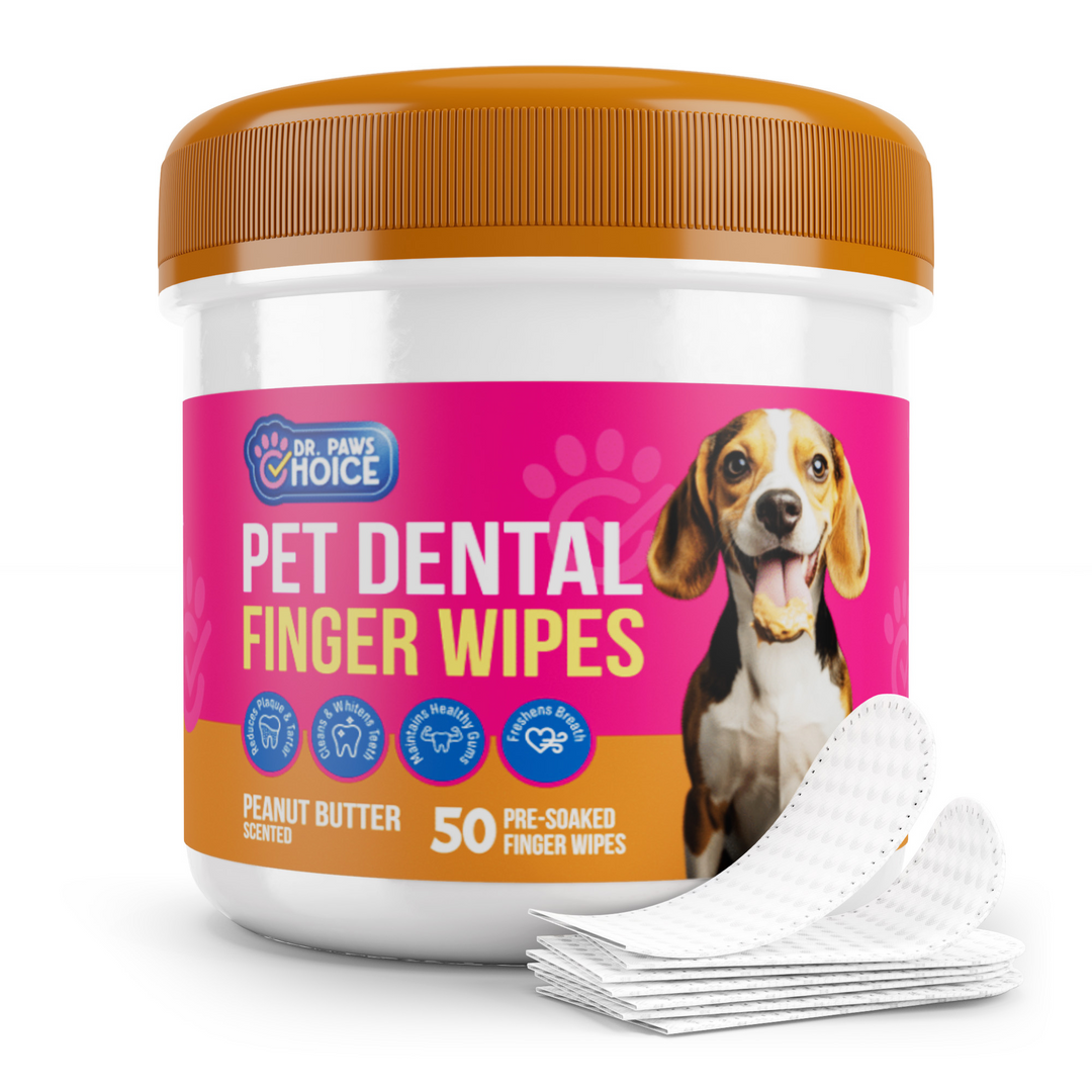 Naturally Formulated Pet Dental Finger Wipes for Teeth Cleaning Dr. Paws Choice